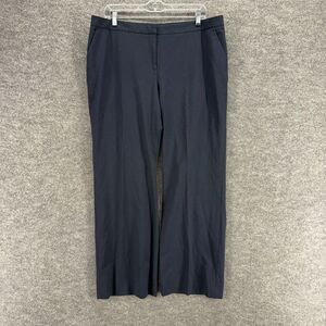 Semantiks Dress Pants Women 16P Petite Blue High Rise Pleated Straight Wool